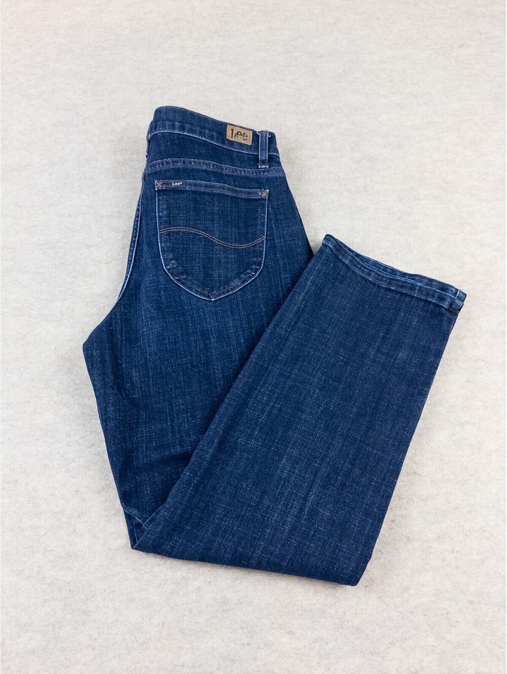 Lee Petite Relaxed Fit Straight Leg Mid Rise Jeans 14P